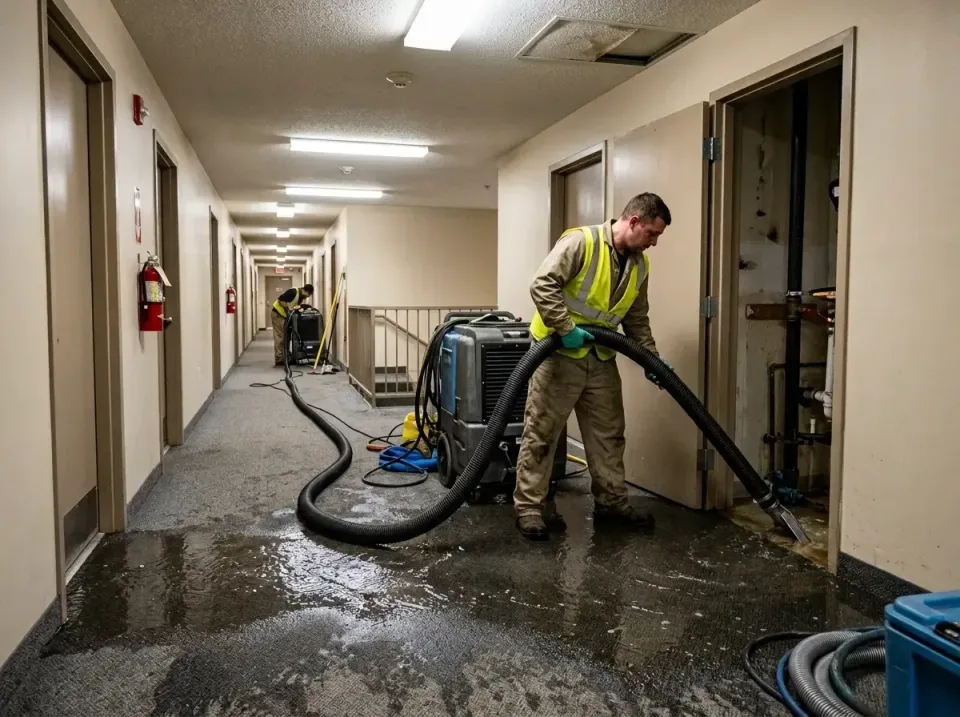 multi-unit-apartment-hallway-f-005 — frequently asked questions, Emergency Burst Pipe Water Extraction & Removal in Galvesto…